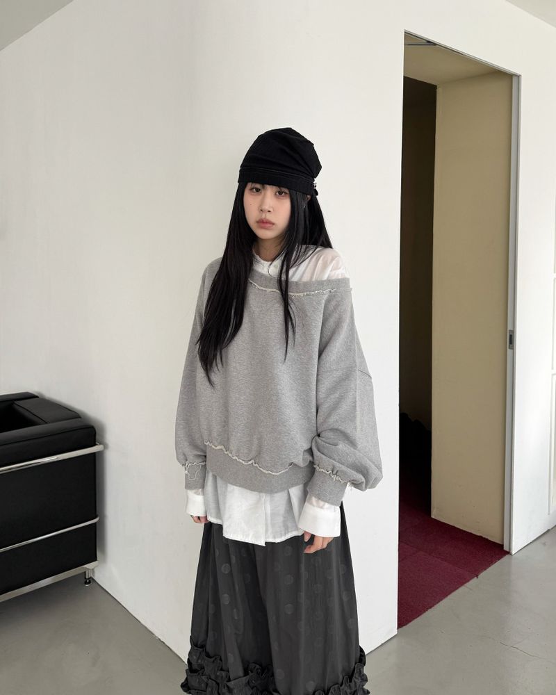 Dot frill skirt