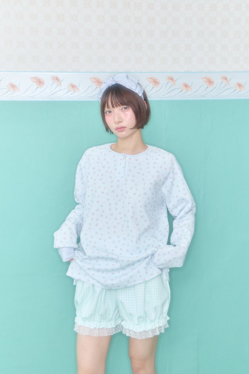 SHAKIRI（シャキリ）の「KOKO HENLEY NECK WAFFLE TOP (MINT)（Tops）」