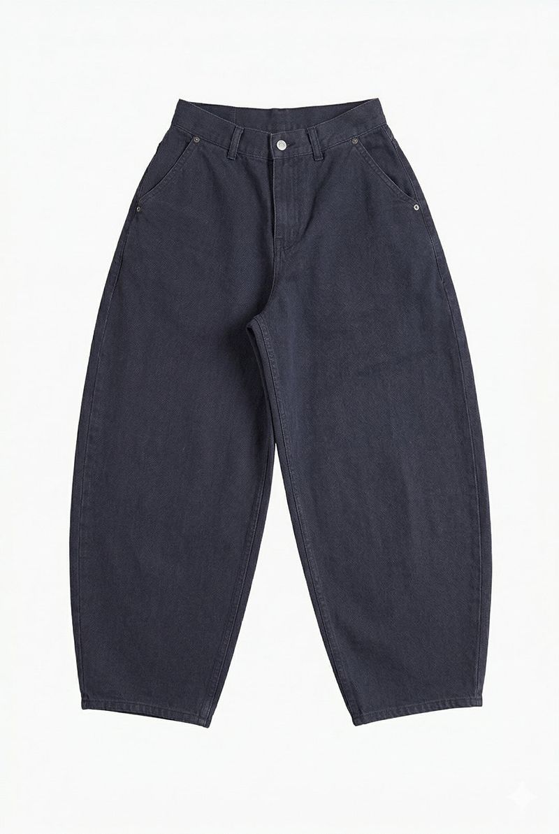Max Wide Curved Twill Pants