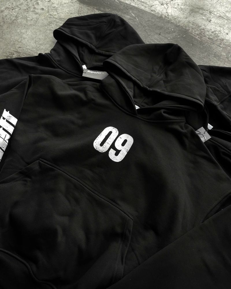 RIPOFFF 09 Logo Boxy Hoodie