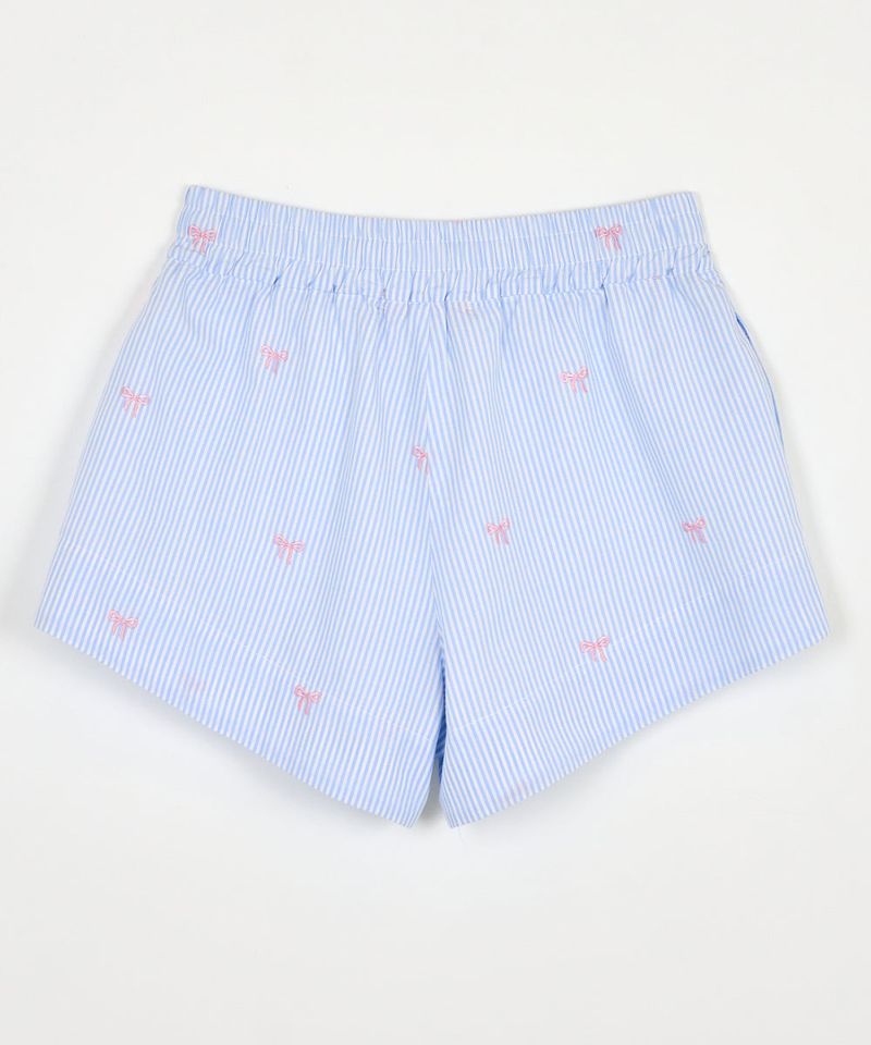 STRIPE RIBBON SHORTS BLUE