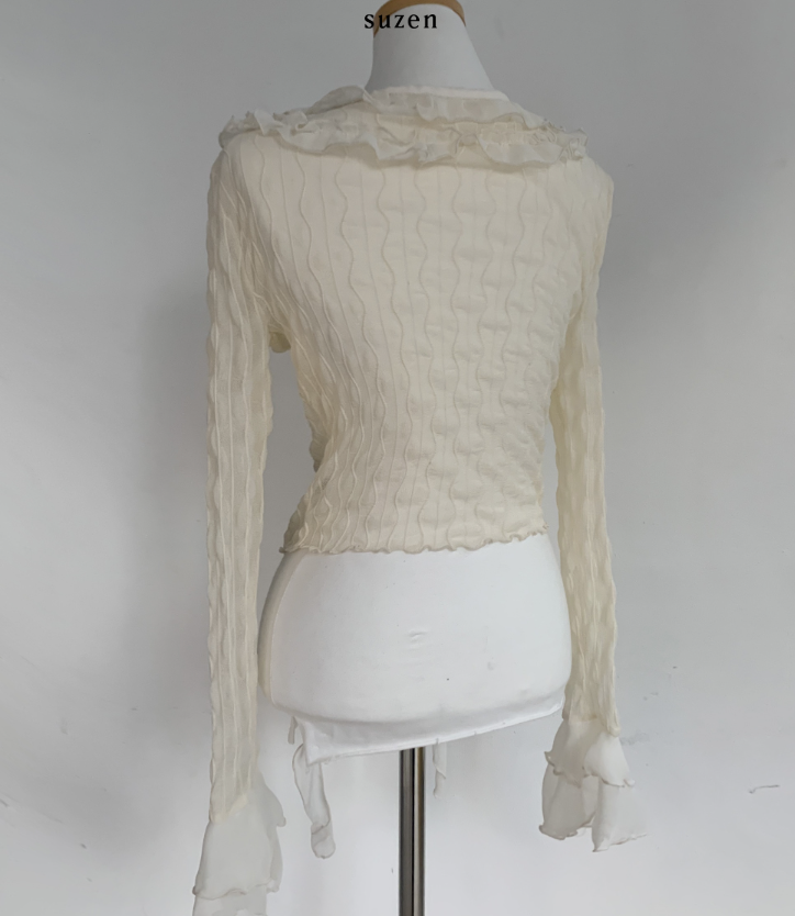 Mayou Shirring Scarf Blouse (ivory)
