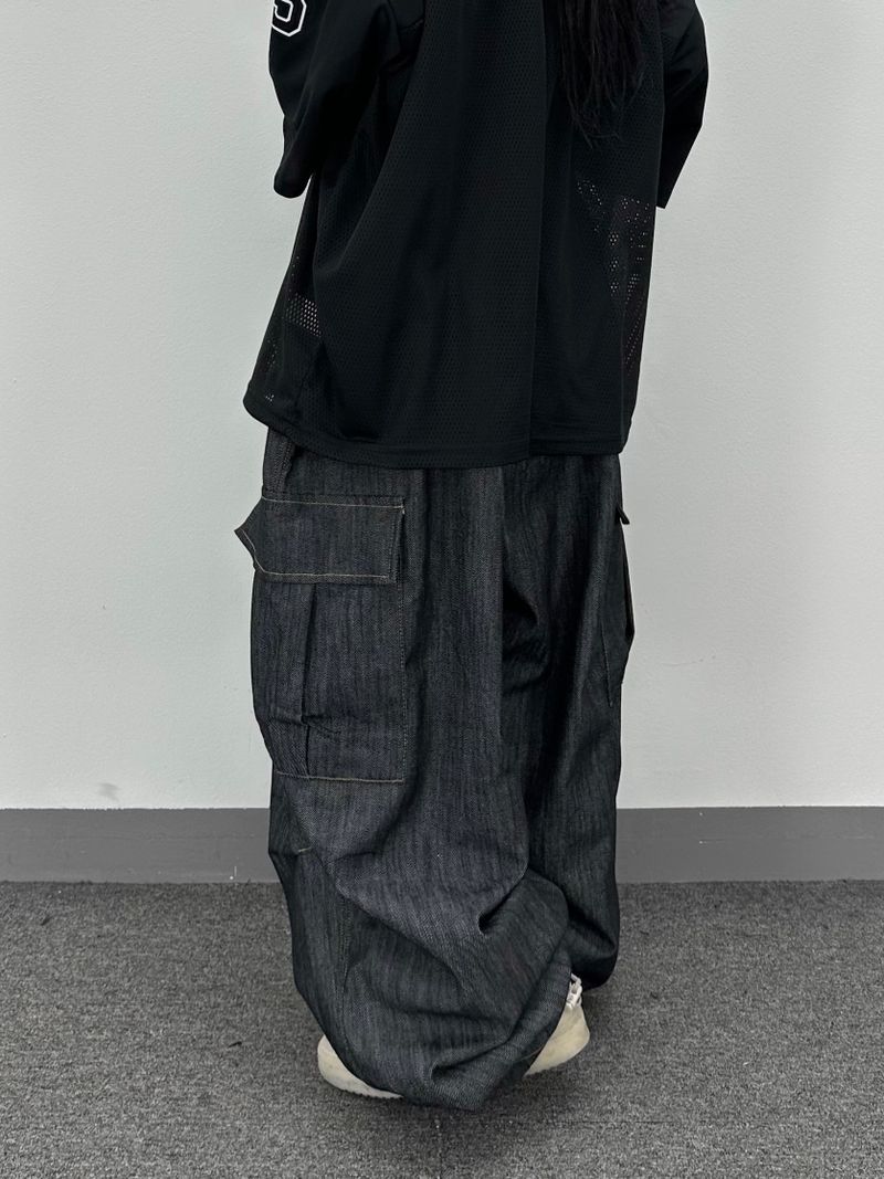 linen balloon cargo pants