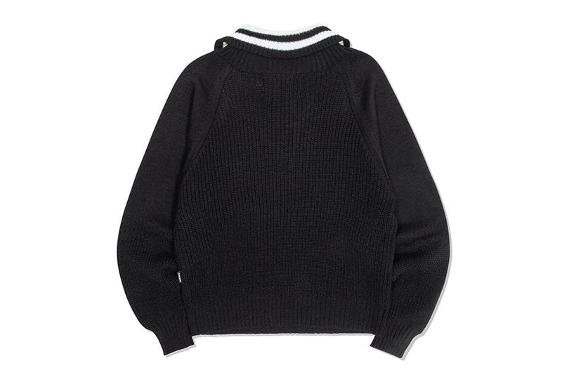 SPORTY LINE KNIT HALF ZIP UP