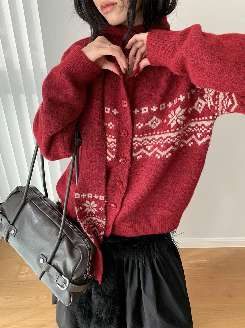 Cabin Nordic Round Knit Cardigan