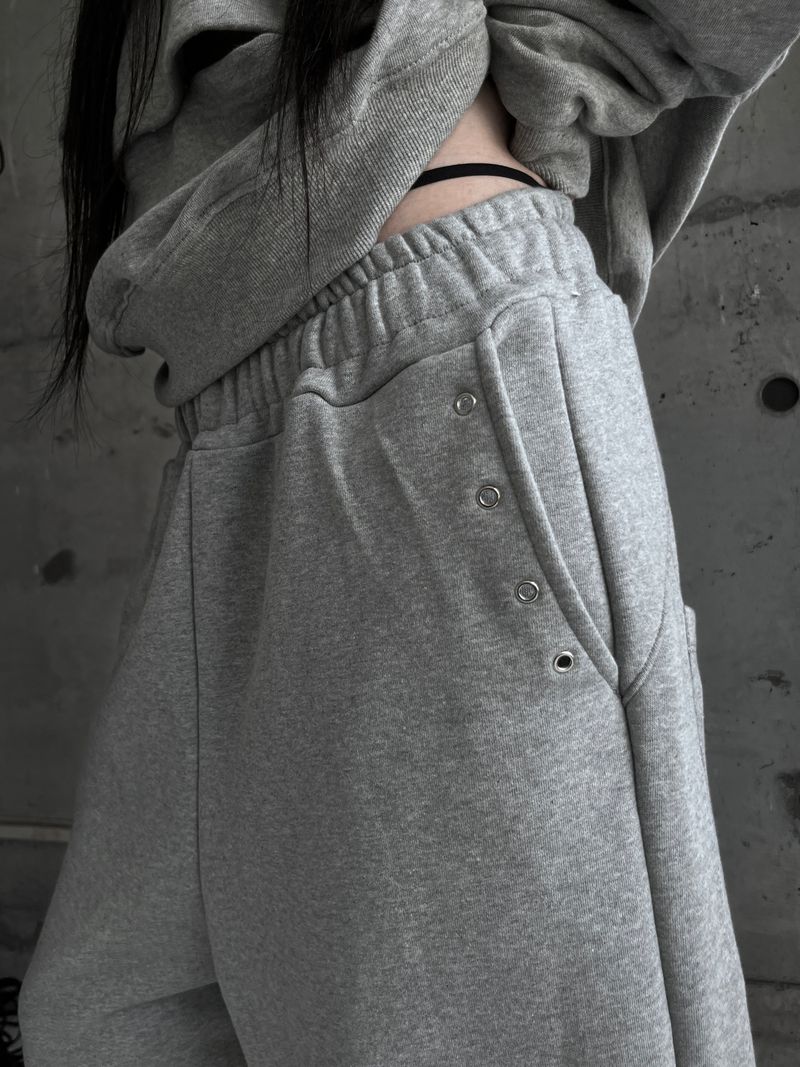 eyelet punching wide pants (2color)