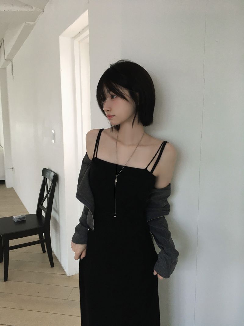 ロア スリム ロングワンピース