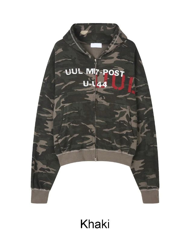 Everton Camo Waffle Hood Zip-Up
