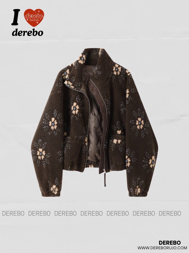 dereborujo(ドレボルゾー)の「Floral Mode Quilting High Neck Zip-Up(Jackets/Outerwear)」