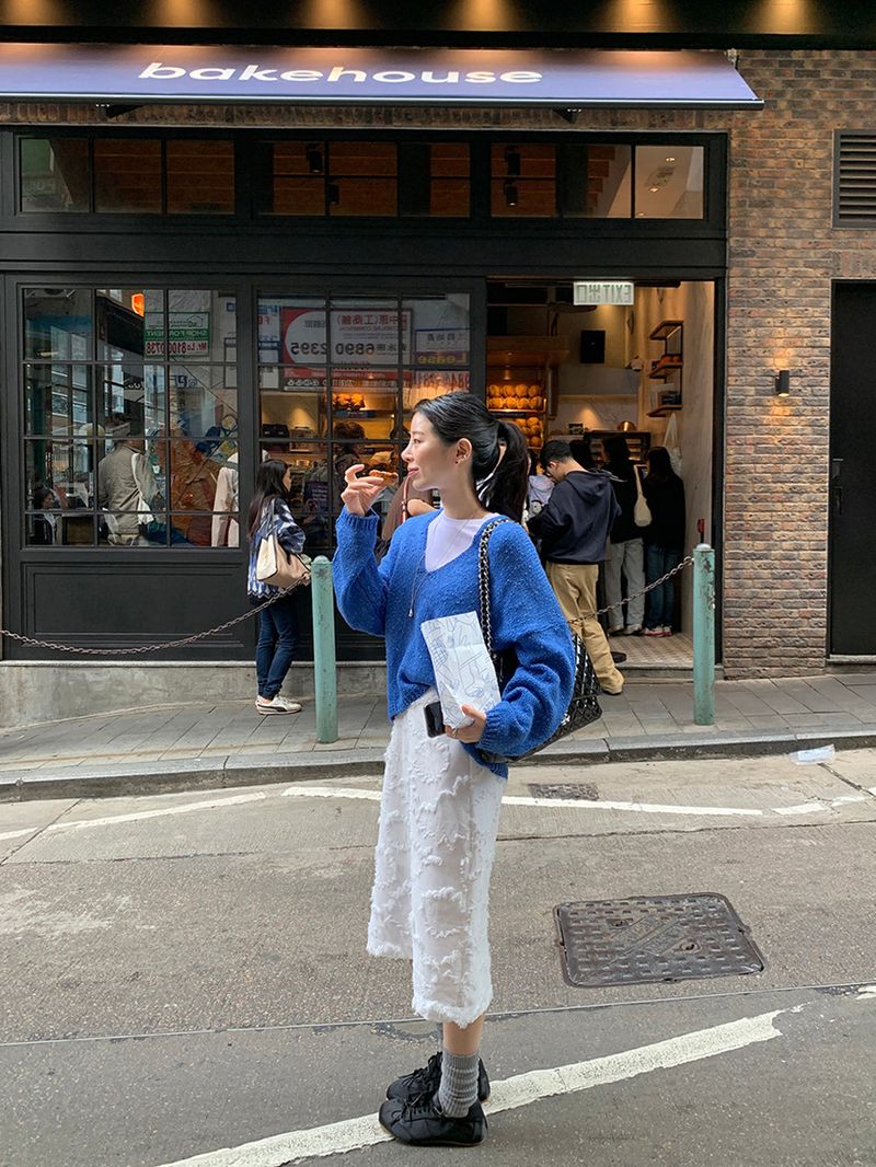 TRENDY APPAREL（トレンディー アパレル）の「[MADE] Rieze Deep V Knit（Tops）」