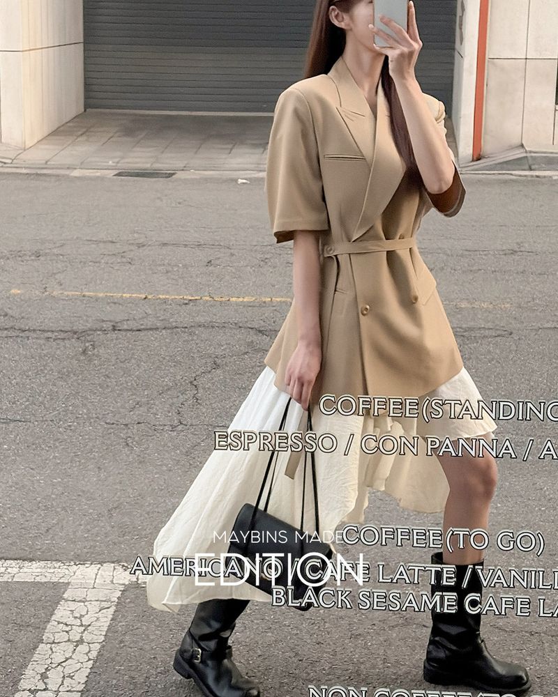 [MADE] Ton linen unbalanced skirt