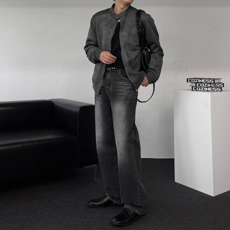 DV China neck suede jacket (2 colors)