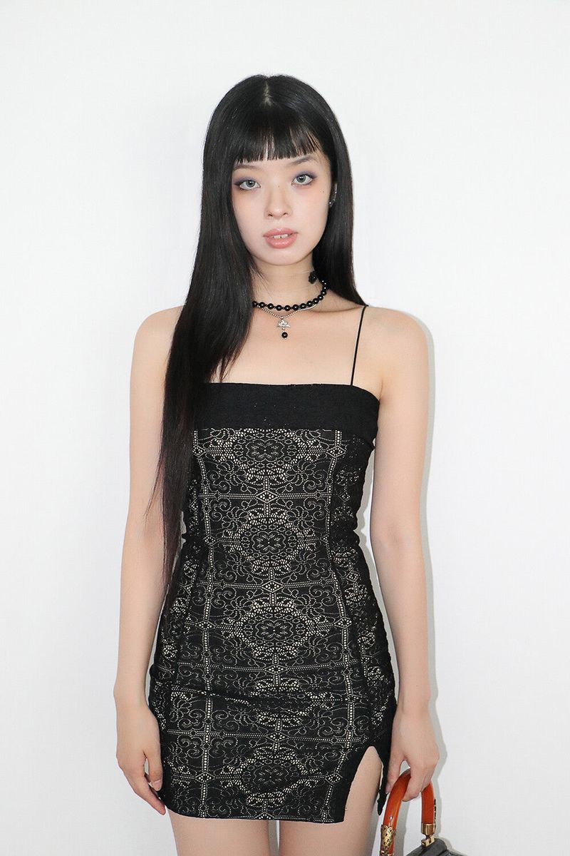 紅煙 Suryeon necklace (2way) (Black/Blue)