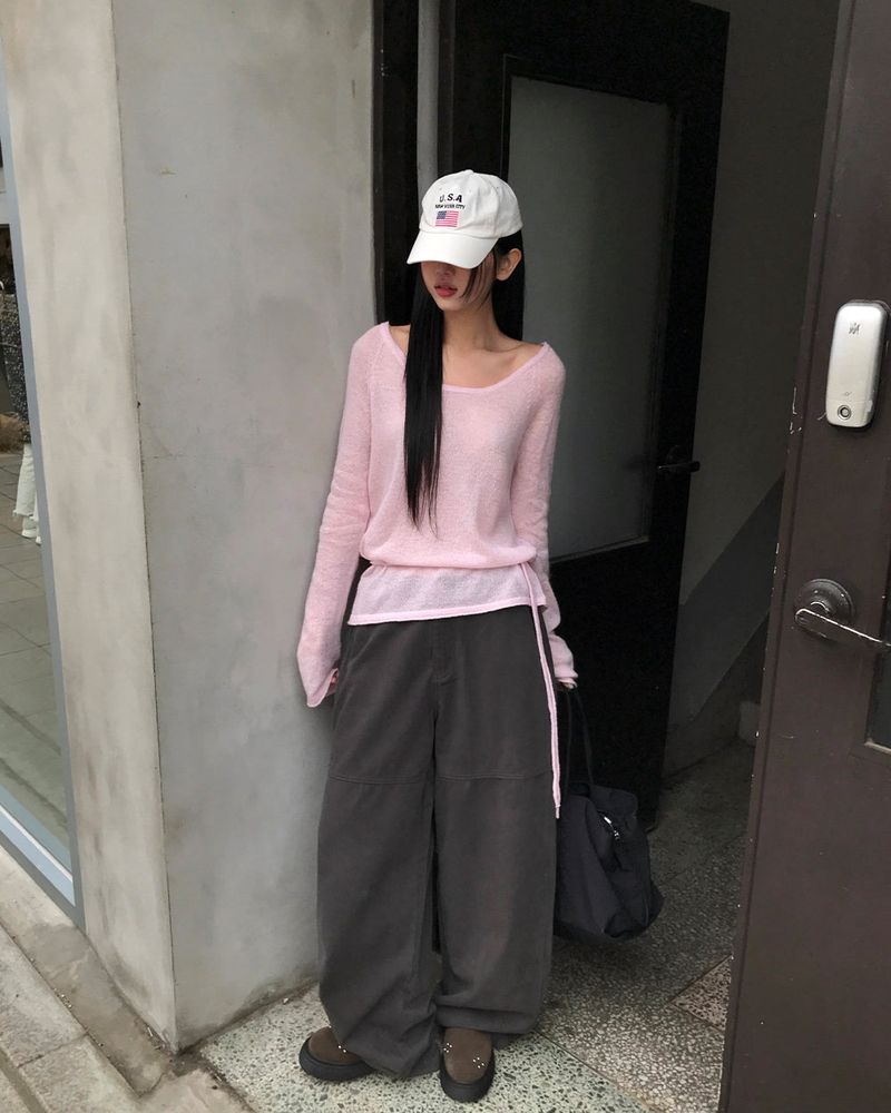 [ORIGINAL] Noir waistband knit