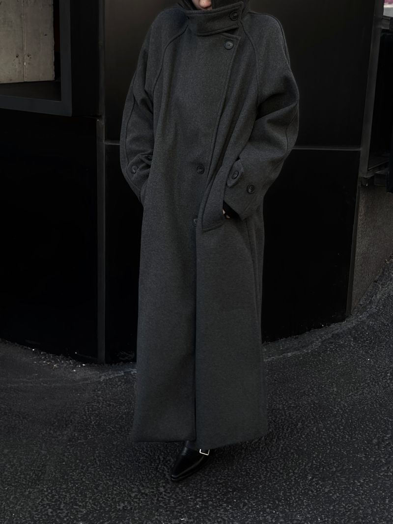 city high neck long coat (2color)