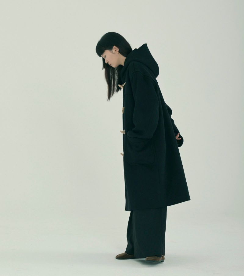 unisex duffle coat black
