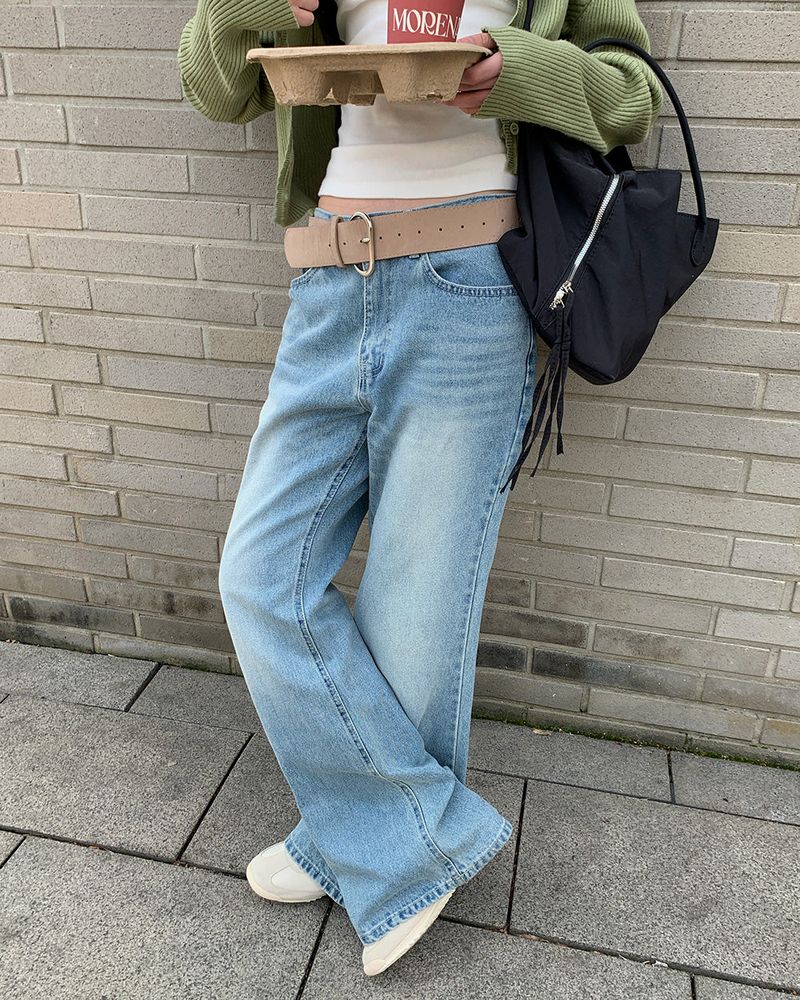 [ORIGINAL] Niel Logo Semi Bootcut Denim Pants