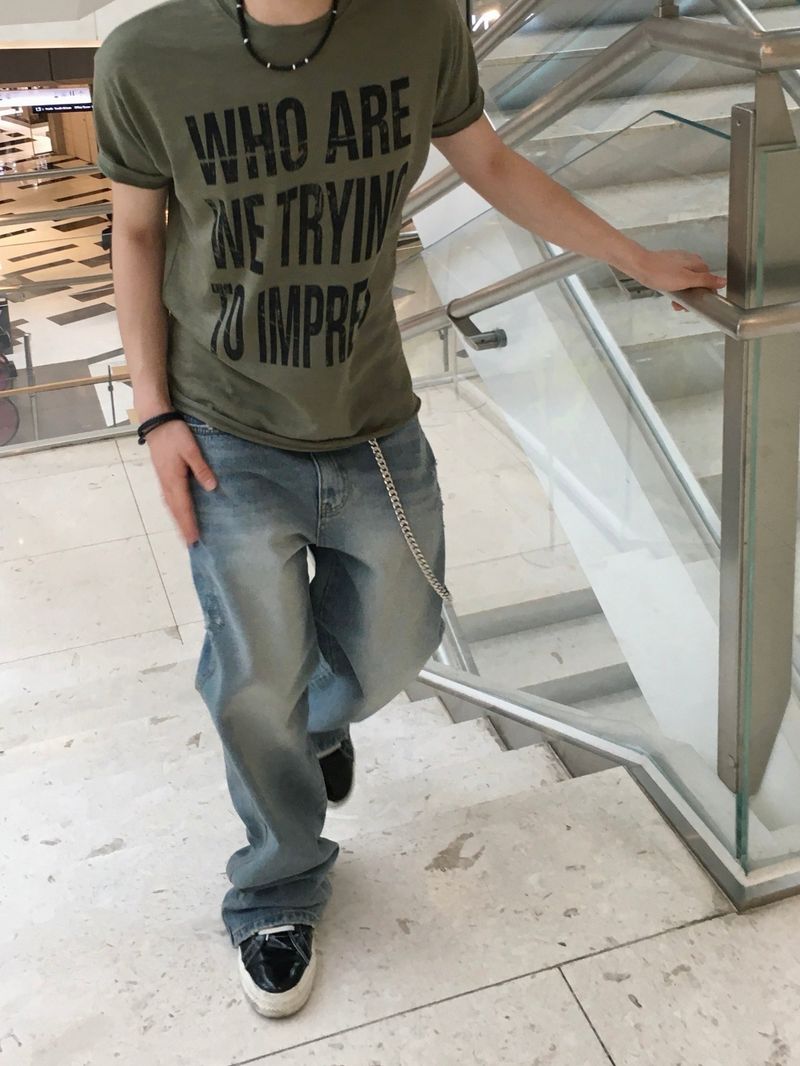 Saltine Semi-Flare Washed Denim Pants