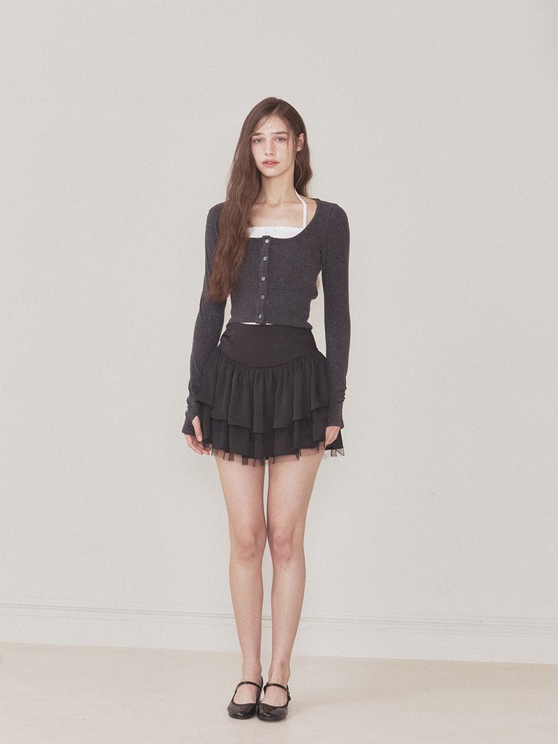 Luna cardigan set (Charcoal)