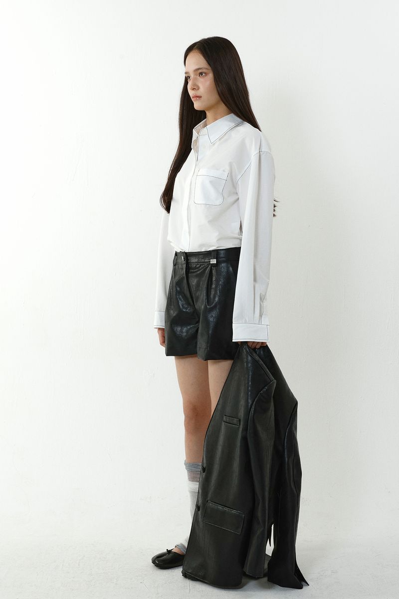 STITCH-CUT SHIRT_WHITE