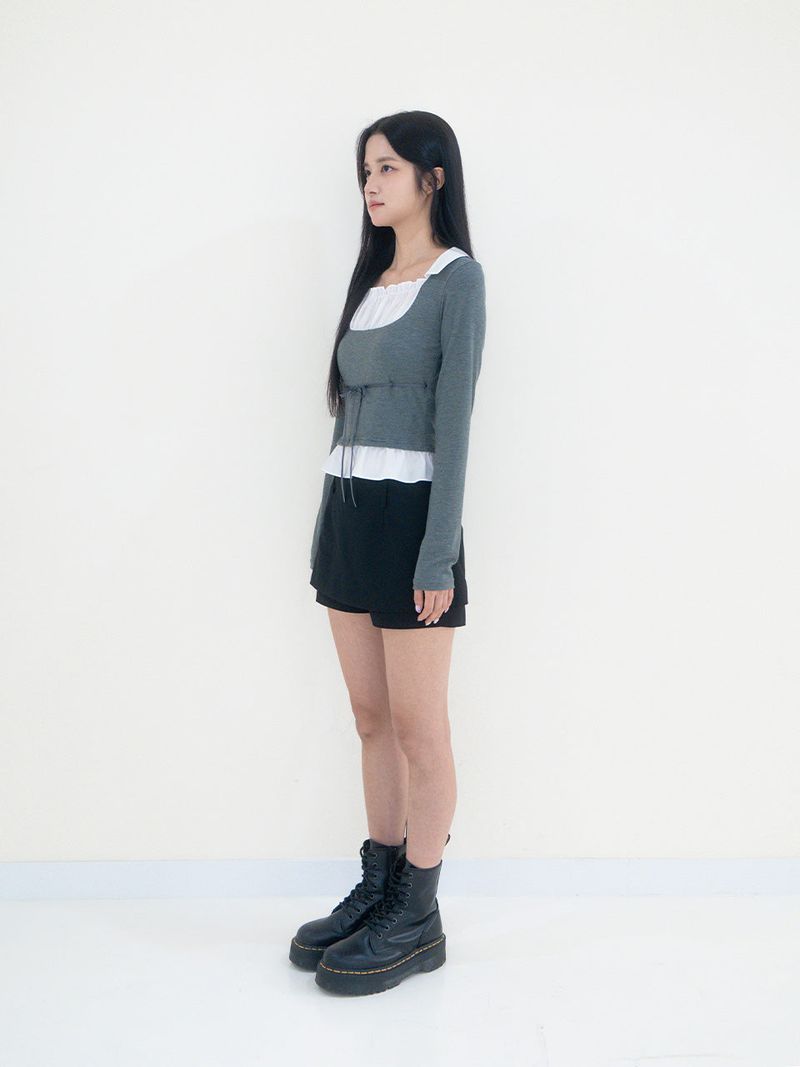 Claire top (Charcoal)