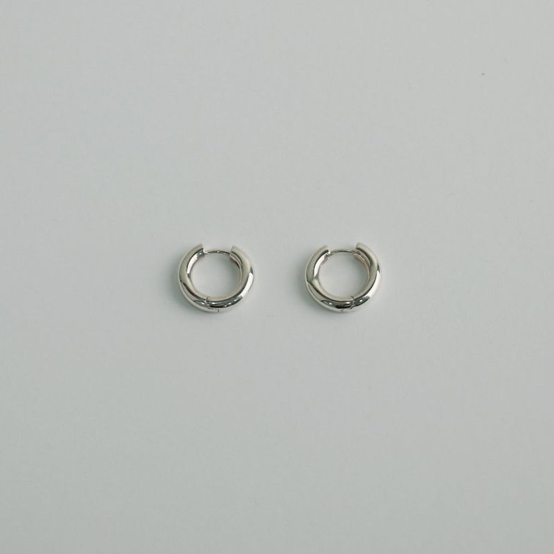 SILVER BOLD EARRING (one-touch) (silver)