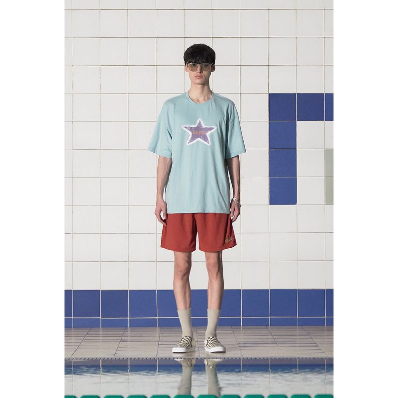 TIE-DYE STAR LOGO T SHIRT / MINT