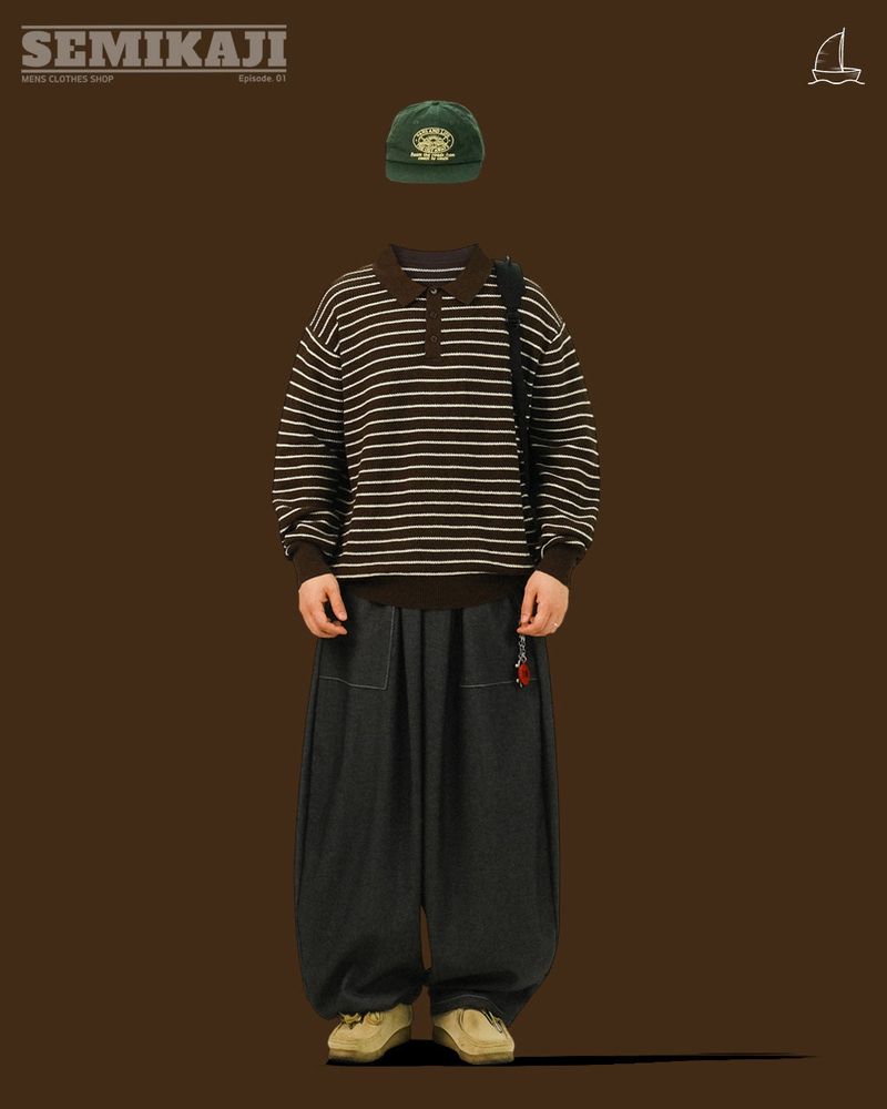 VL Stripe Collar Standard Knit