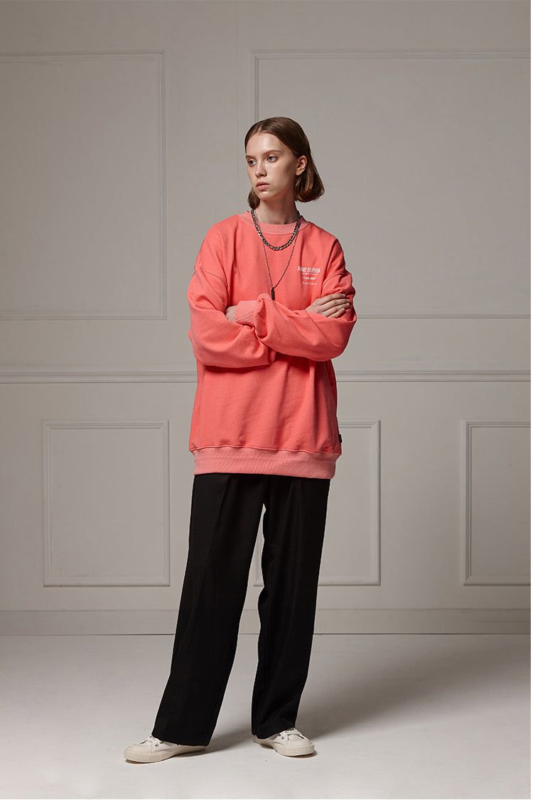 Pigment washed crewneck