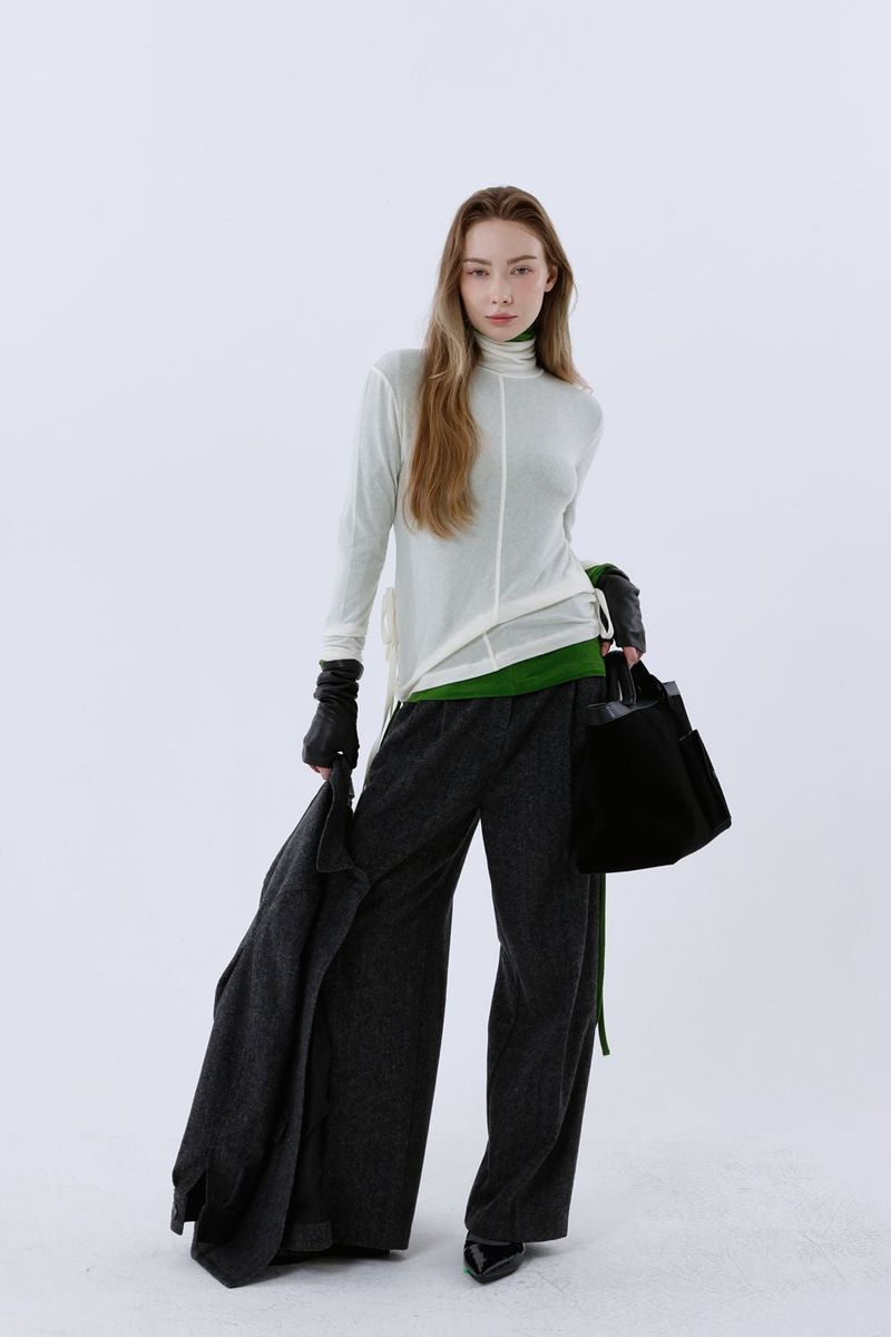 WOOL SPAN TURTLENECK T-SHIRT_IVORY