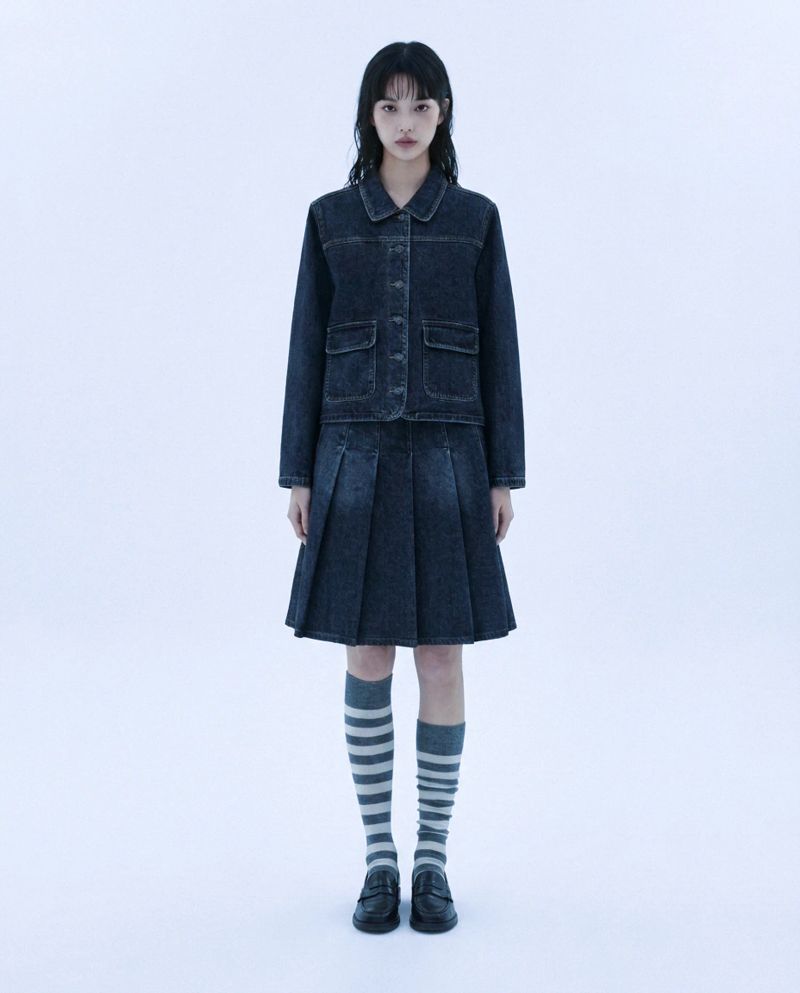 STITCH POCKET DENIM JACKET