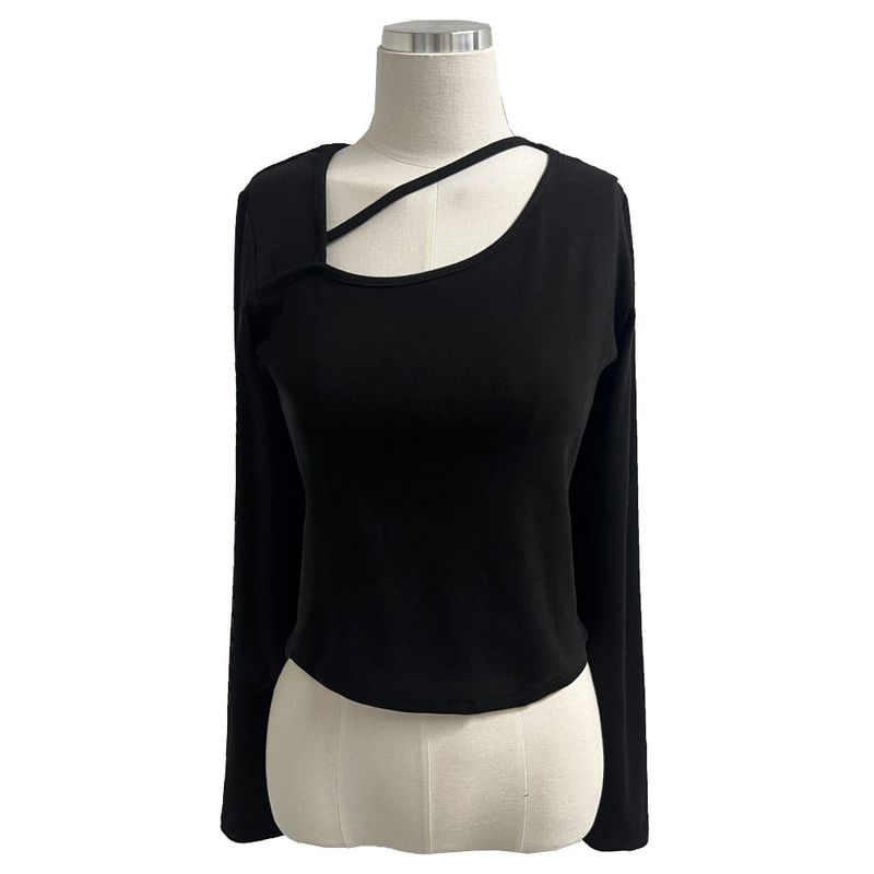 Basic Front Strap Long Sleeve Golf T-Shirt (4 Colors)