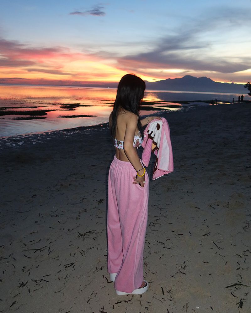 Towel Terry Strap Jogger & Wide Long Pants