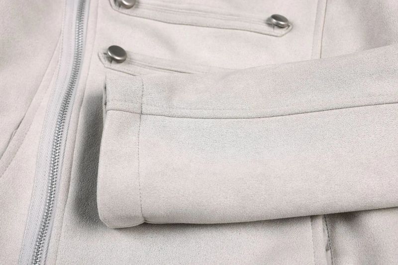 Napoleon Button Suede Rider Jacket