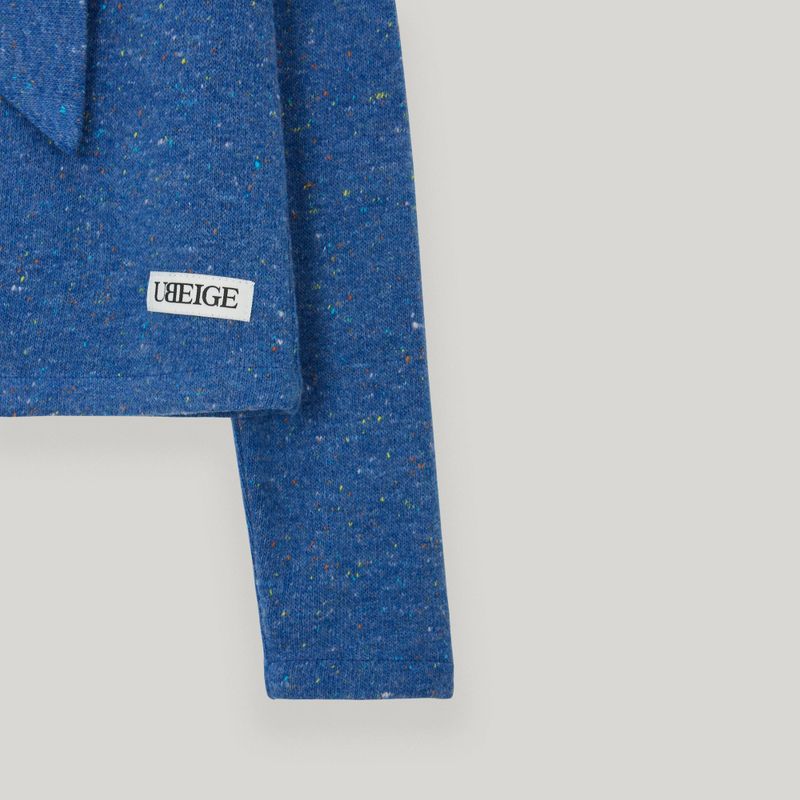 Blue Tie Knit Cardigan