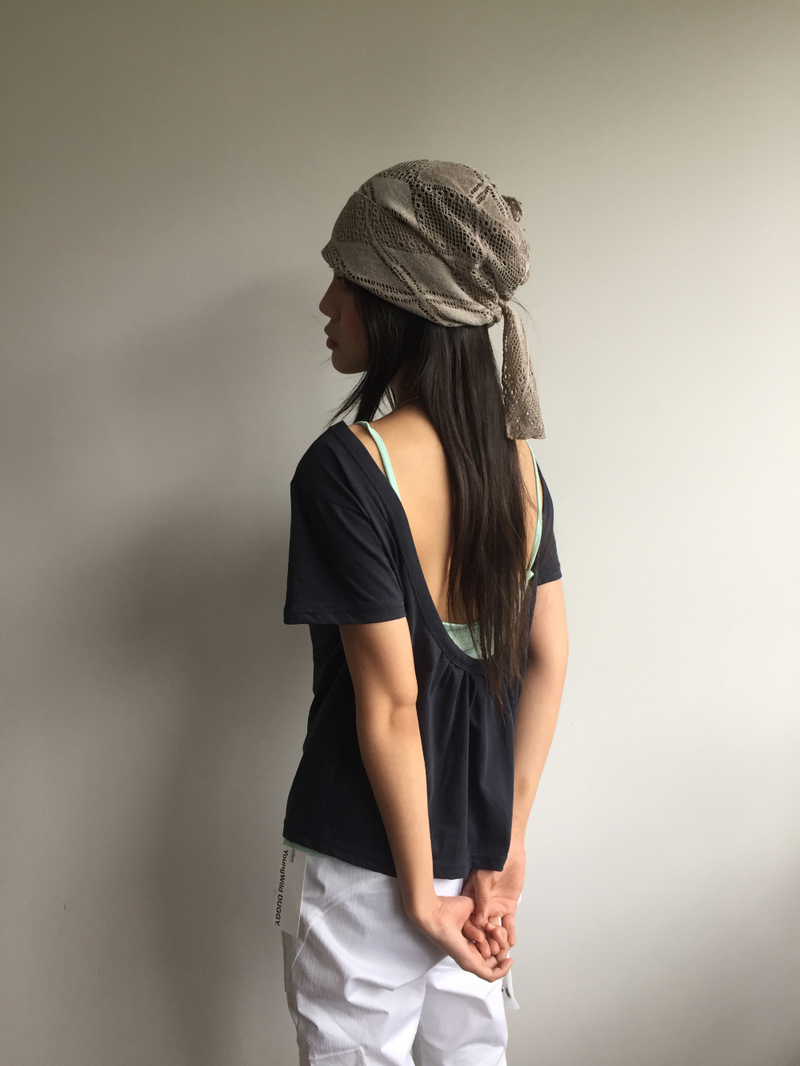 Node punched hair scarf (2color)