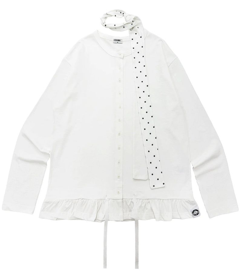 NATTY CARDIGAN IN IVORY (SCARF SET)