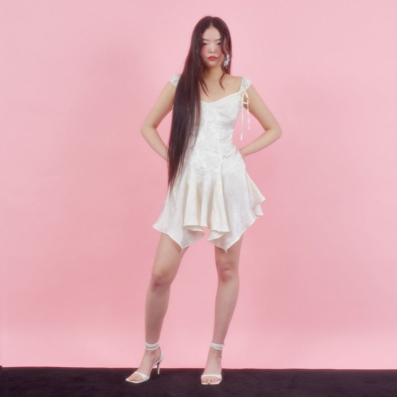 ROSE BUSTIER DRESS [BUTTER]