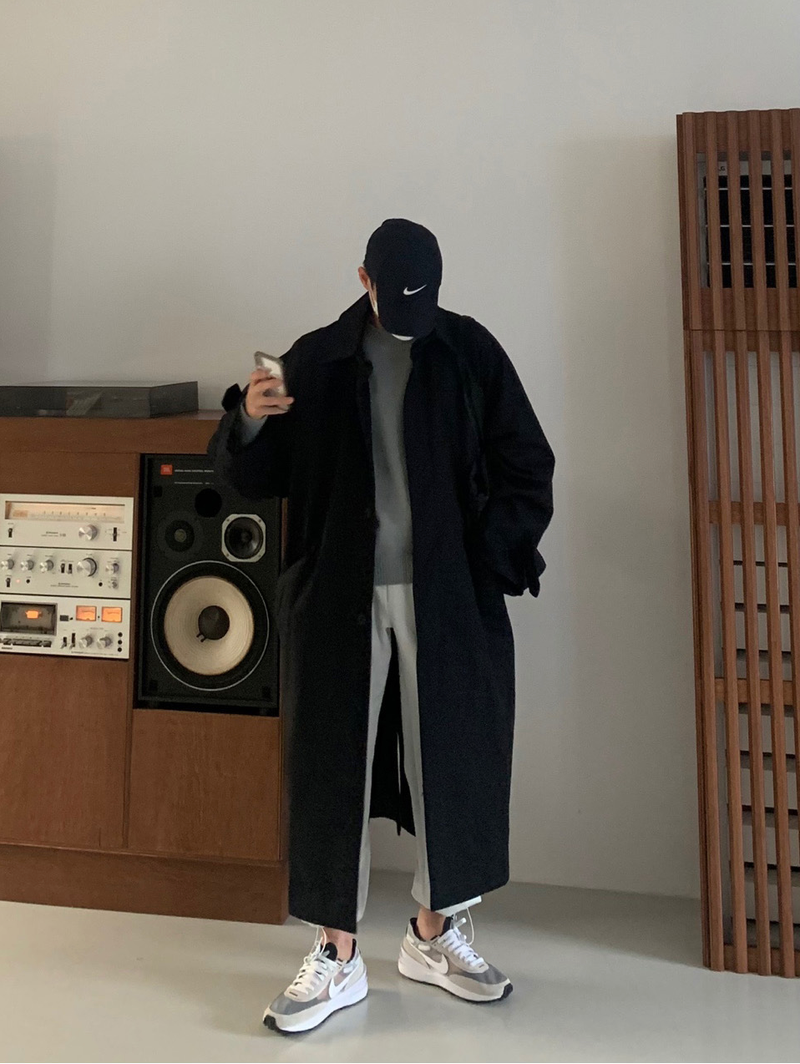 Nus. Black Mac Coat(봄 가을)