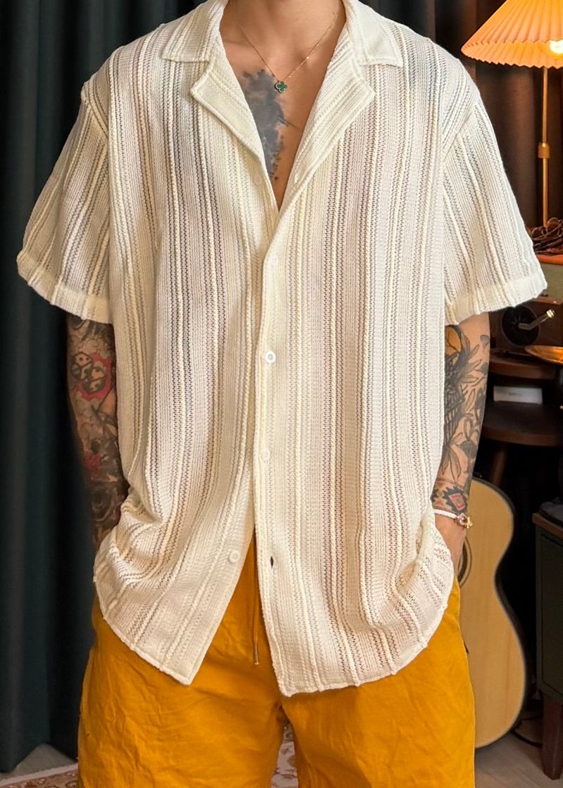 Punching 2collar knit shirt 3COLOR