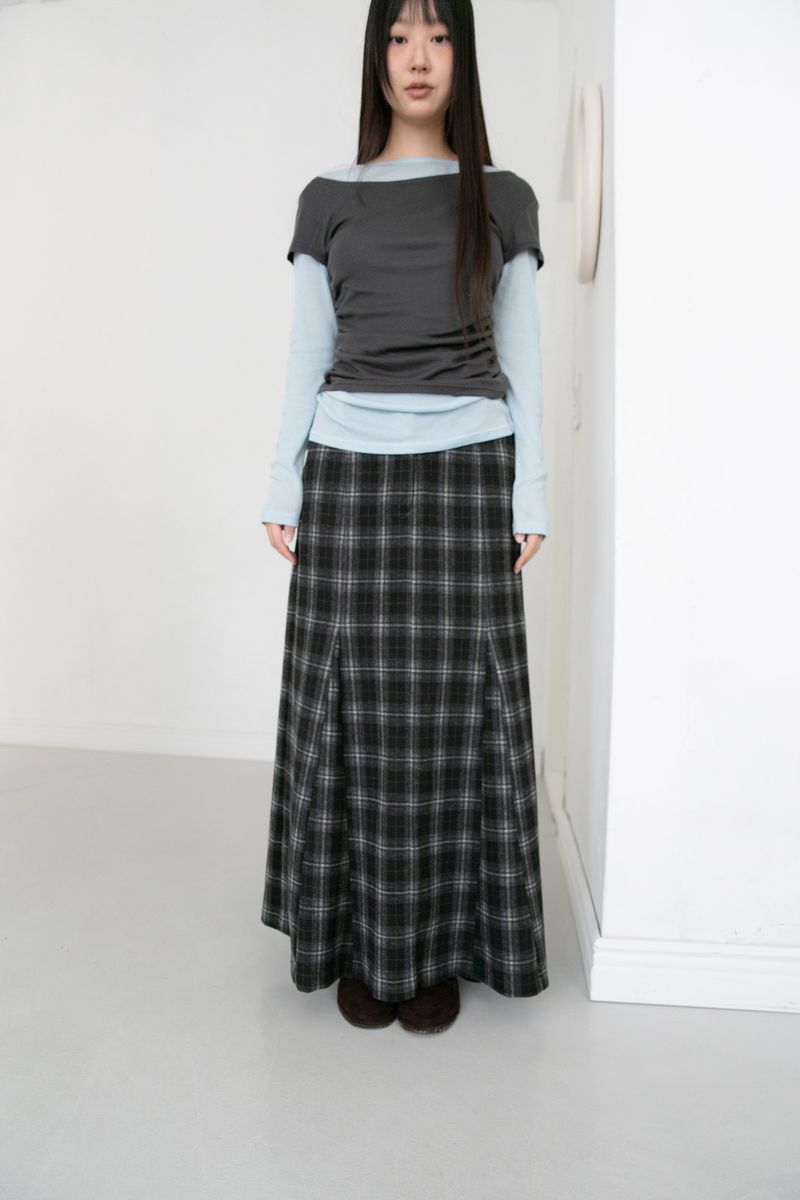check low long skirt(2colors)