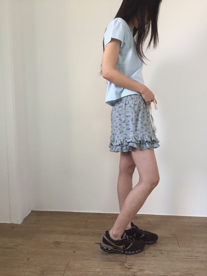 Floral Frill Shorts (2color)