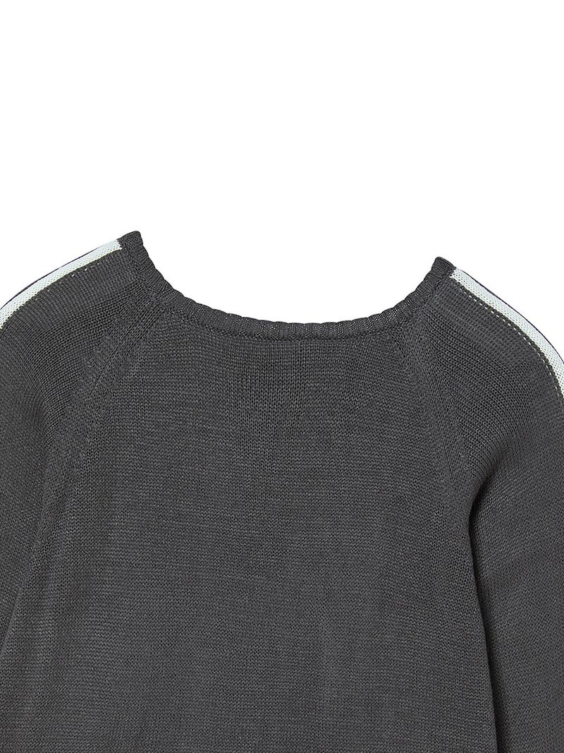 FLAG BOATNECK KNIT CHARCOAL