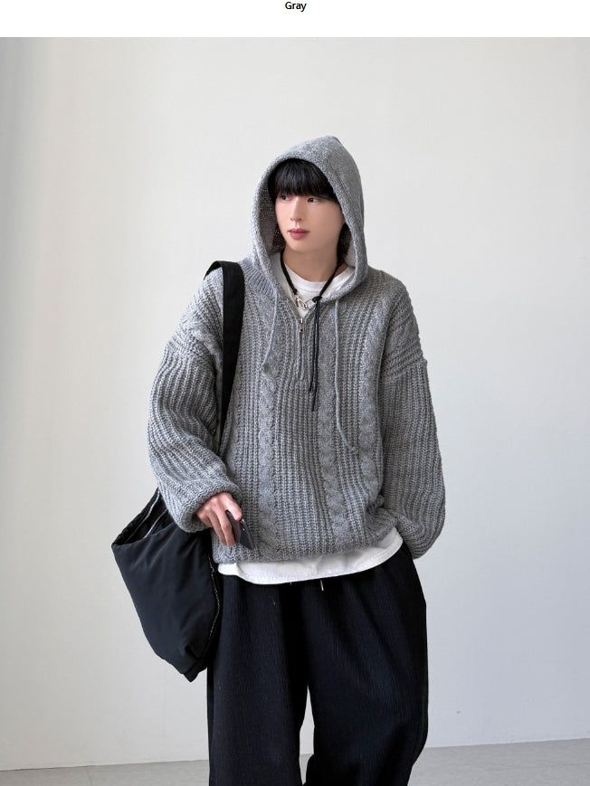 YOURNUS（ユアナス）の「Pania Zip-Up Hood Knit（Tops）」
