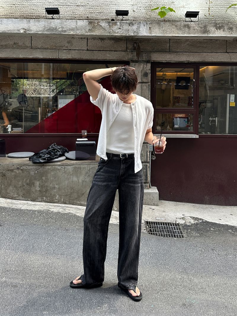LMN Celine Flow Washing Denim Pants (2 colors)