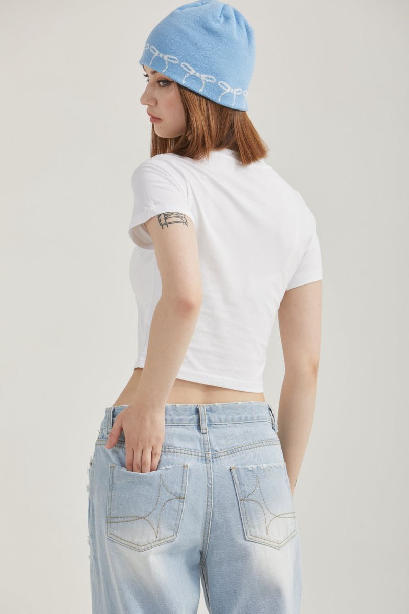 PETITE RIBBON T-SHIRT