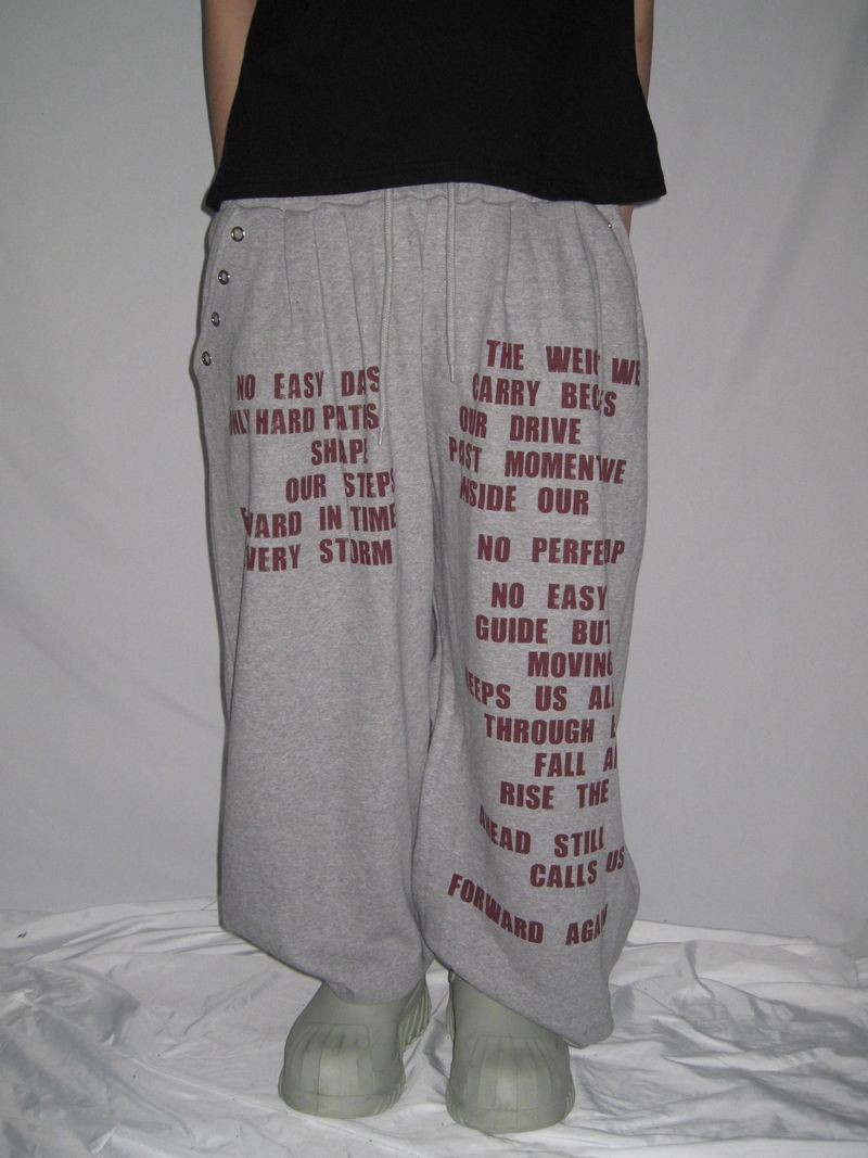 Lettering Eyelet Sweatpants(3c)
