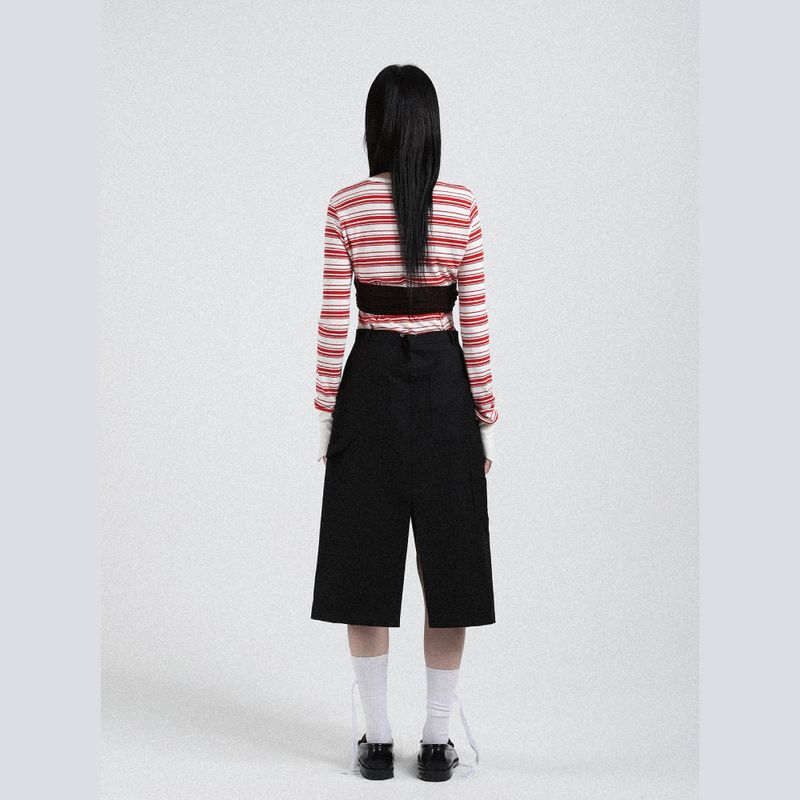 ダブルエッジスカート (ブラック)