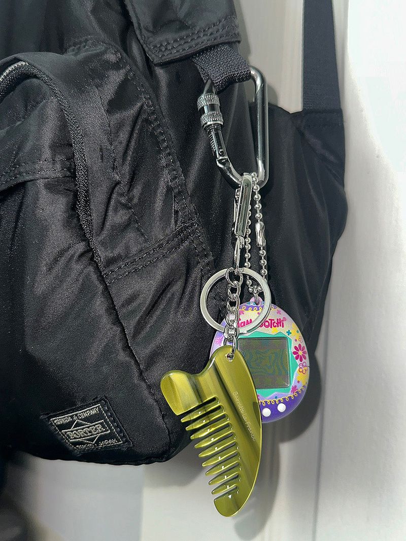 Mini heart brush key ring (5color)