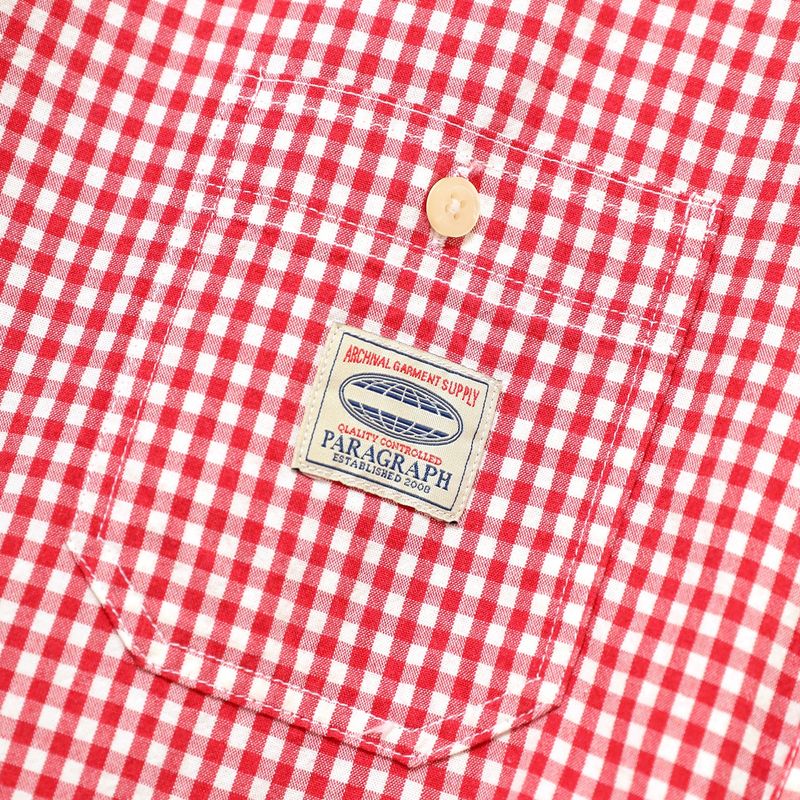 PARAGRAPH CHECK WORK SHIRT - RED